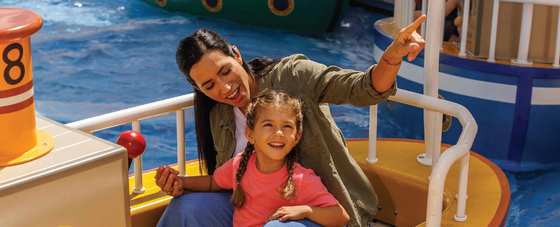 Mother and Daughter at Peppa Pig Theme Park Florida