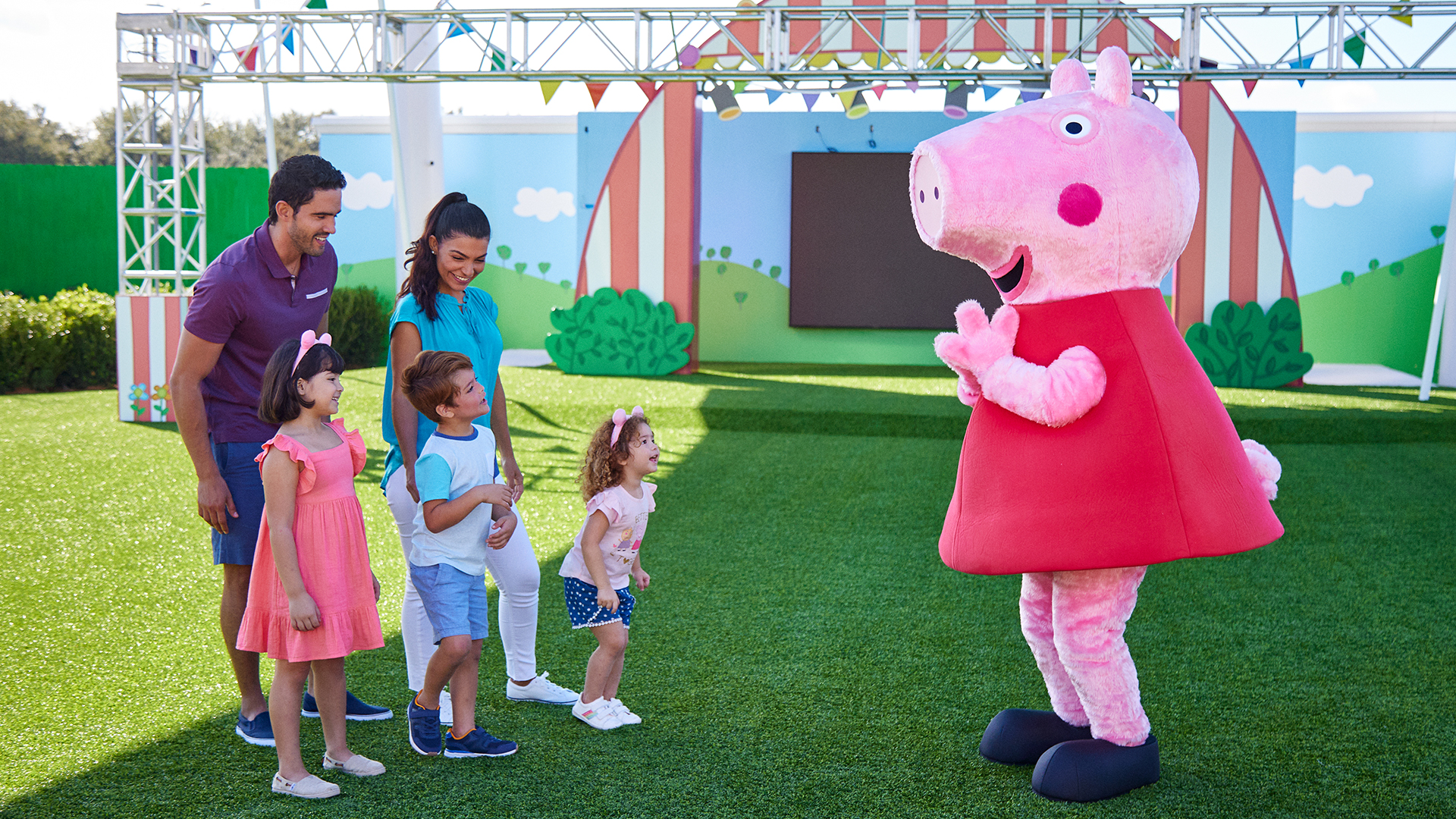 Kids with Peppa Pig Character