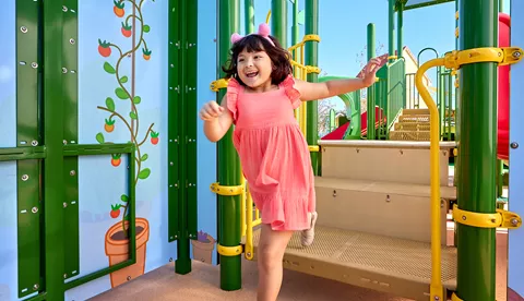 Child having fun at the Peppa Pig Theme Park