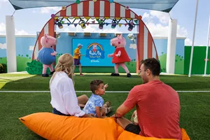 Family watching show at Peppa Pig Theme Park